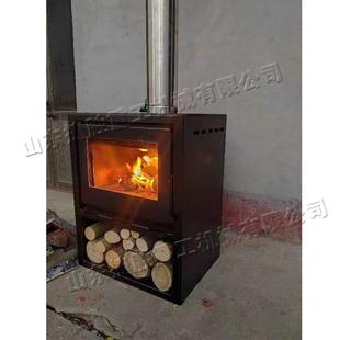 真火取暖烤箱嵌入式 冬季 燃木柴烧火壁炉小型家用别墅室内火炉