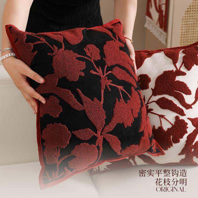 R5X中式色沙发枕厅客结婚婚庆婚房床上红床头枕套靠NZI抱枕喜庆可