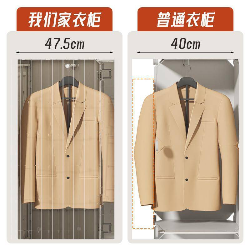 卧室开放式简易衣柜免安装落地磁吸大衣橱家用大容量折叠收纳柜
