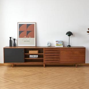 丹麦复古实木2全.6米电视柜中古移门柚木樱储DSG 429柜进口桃木视