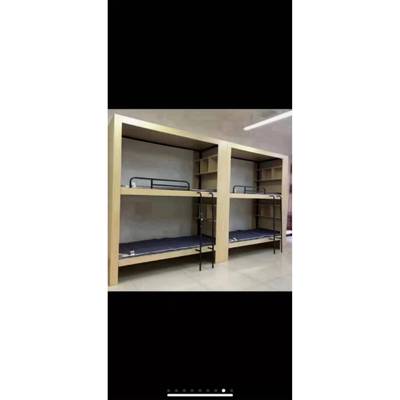 层双床校太空舱板式上0282企业公寓宿舍高低学床实木上下床双层床