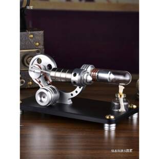 可发动天平款金属气缸斯微252特林发机动发机型电迷你外燃机模型