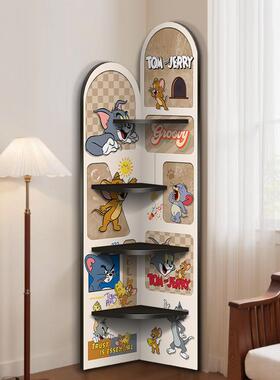 卡通角置物架客厅收拐纳柜角AXJ008-柜儿童房卧室墙角转置角物柜