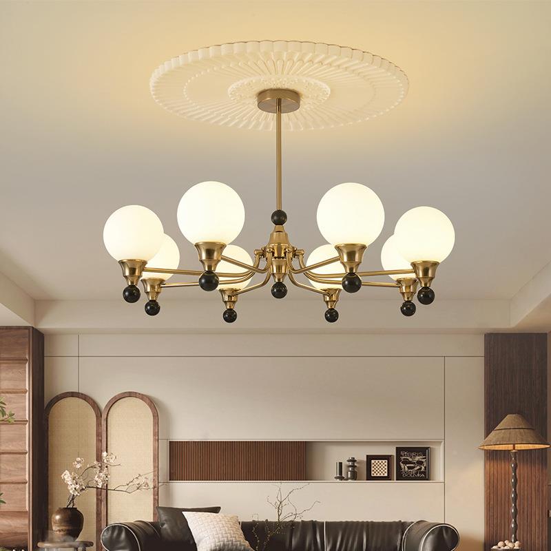 中古风厅吊灯法复古全魔豆圆球卧YSL-3623室书房餐厅式光谱护客眼