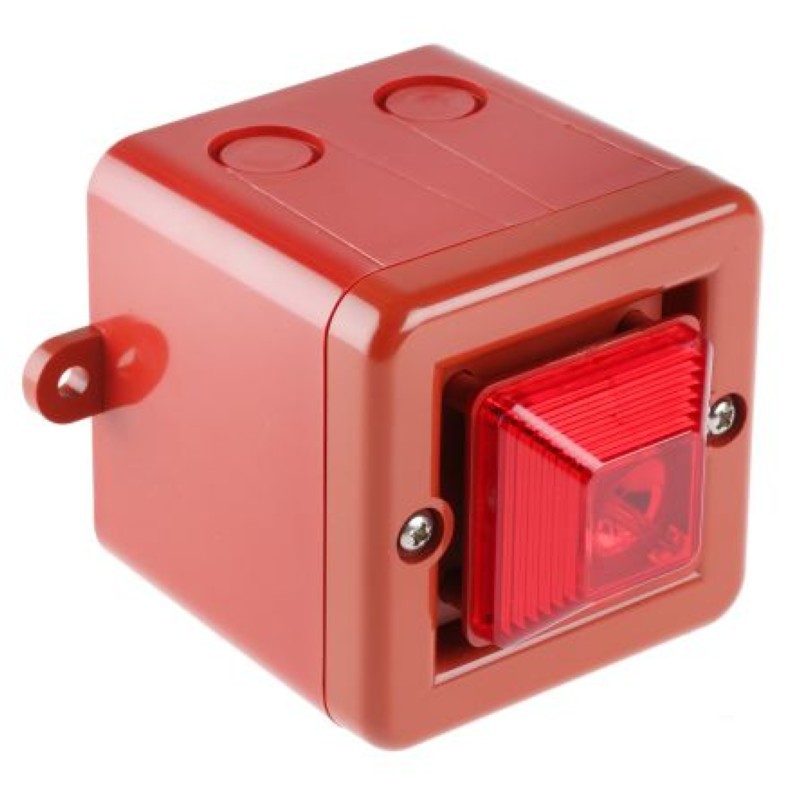 SON4DC24R/R e2s 声光报警器24V直流 红色灯罩IP66直流