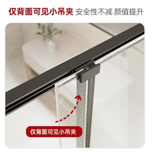 一字沉型淋浴房极简755下式 无障碍隔断玻璃一房固一移门浴室洗澡