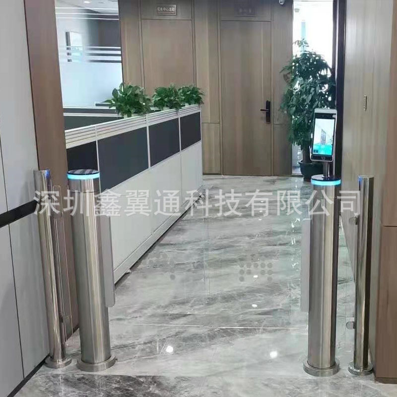 人脸识别圆柱速通门,智能人行通道摆闸,企业考勤摆闸门禁系统