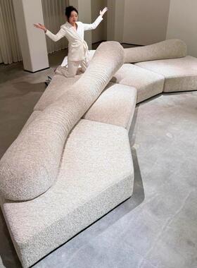 意大利ULZ岩石布艺合沙发大户型双面异形不坐规则组别墅平大层