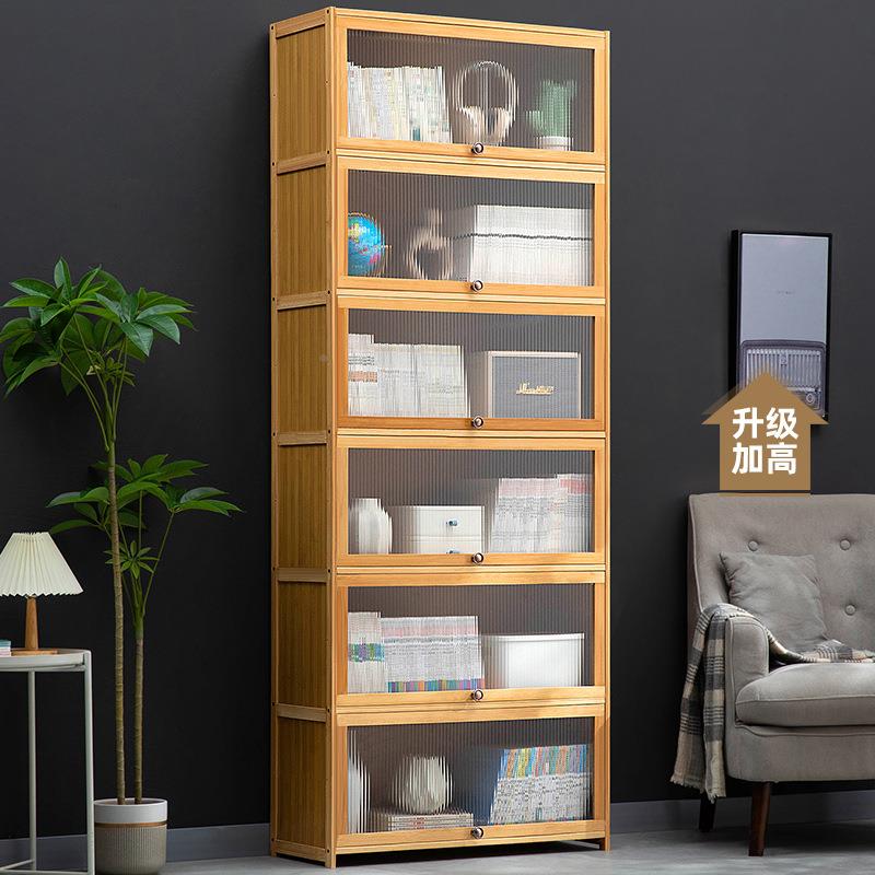 书358JGFMZ架书柜架带柜门储物柜一体柜格子柜置展示落地多层客厅