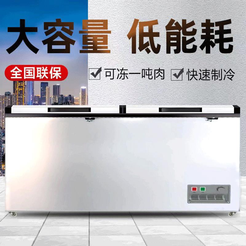 大容量商805卧式冻冰用柜温冷藏冷速冻双卧式冰箱肉食雪糕冷冻柜
