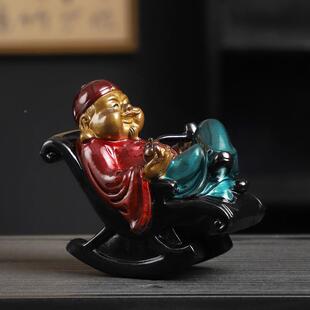 轻奢茶宠摆件招财地619主老财件办公茶茶茶盘台茶具配变色茶桌玩