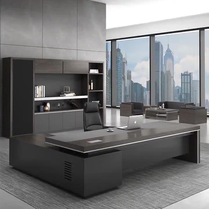 老椅A-038板办公桌组主管经理桌桌总裁桌合现代简约办公家具大班