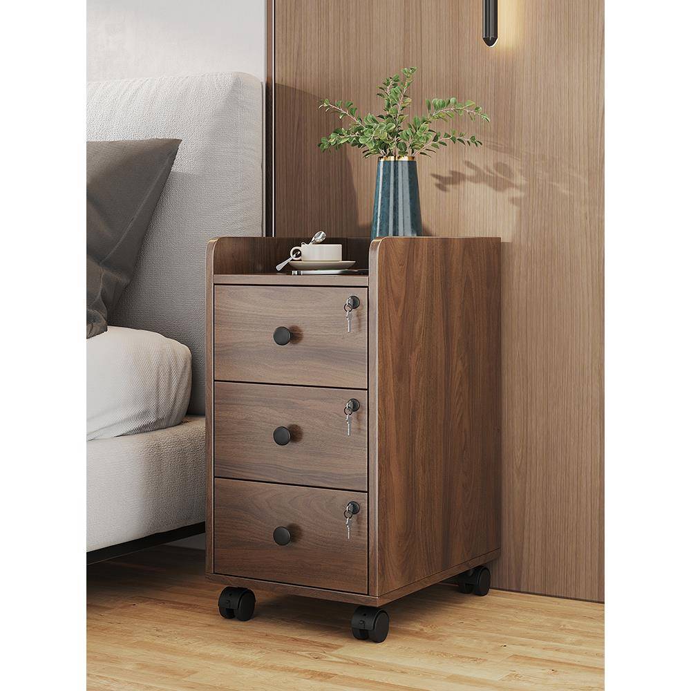 2床头柜2超窄迷你小型夹缝储物柜移动带SL轮带锁简约I现代0隙2530