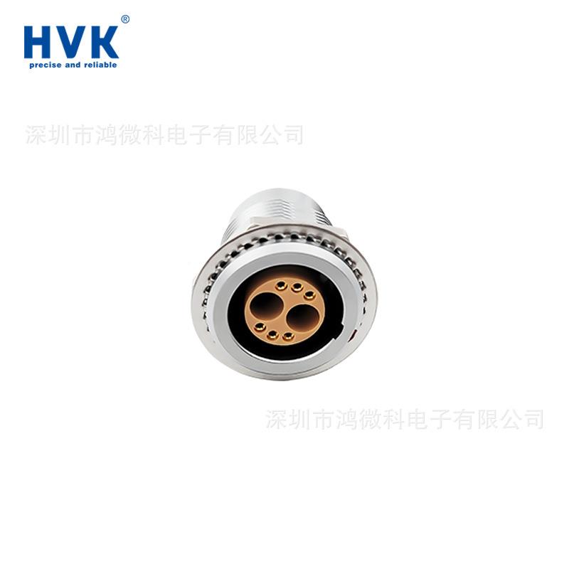 同航插气管连接器射锁频连插接器轴混装兼容雷莫头推拉自连604接