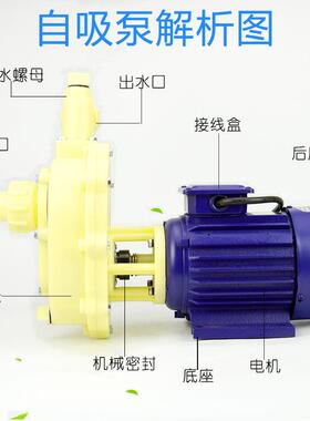 三相工程塑料耐腐蚀FS1EKD0自吸1泵.5K/防腐W自吸卧式耐酸碱2化工