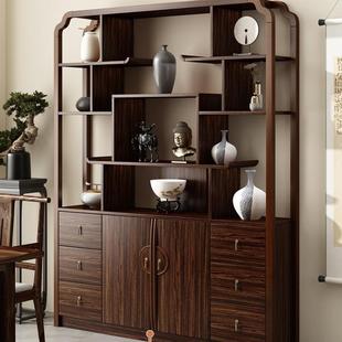 博古架董摆件985办公室置茶室展博物架多宝阁物架客厅古隔断中式