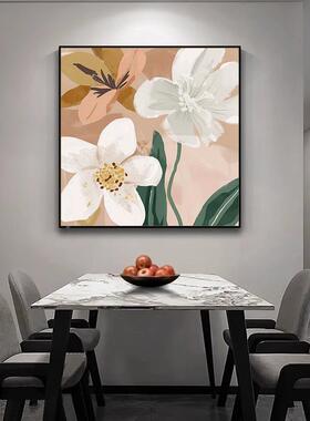 纯手绘抽客象油AZT花开肌富贵沙发背景厅卧室画玄关餐画厅理装饰