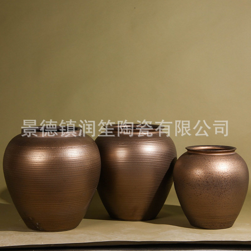 现代北欧纯手工陶瓷花瓶摆件