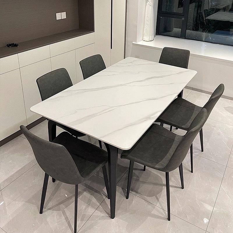 IL简全托底板岩板餐桌椅组合小户型家用DOBO-3轻奢饭桌桌椅约现代