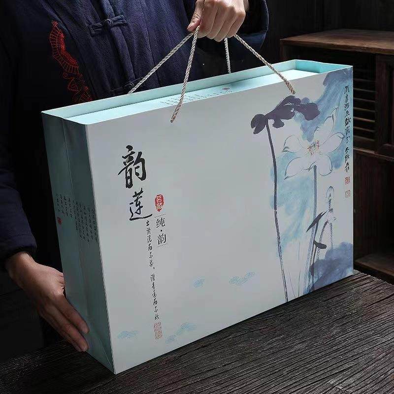绘手韵茶具套茶460装泡茶陶瓷整套家荷用茶艺工具盖碗茶壶简约器