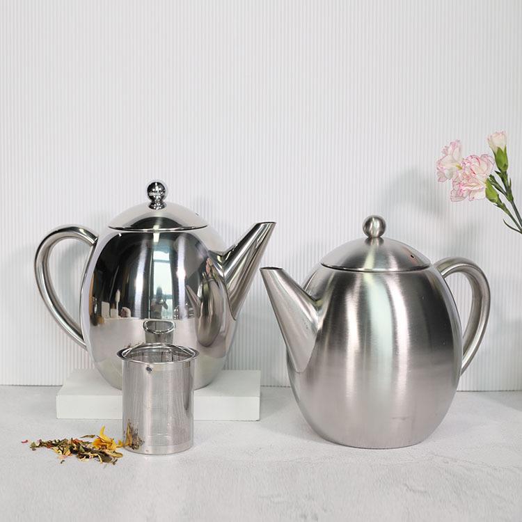 壶双隔热厚实304不锈钢茶壶保花茶过层滤网家846用温闷茶壶