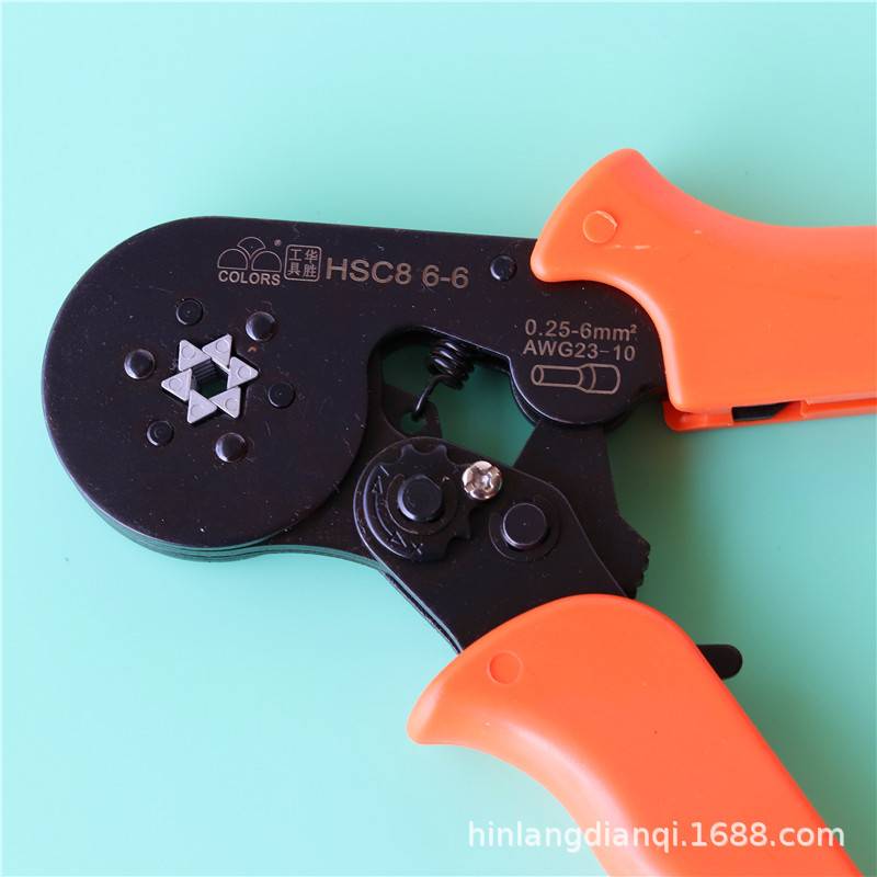 华胜工具HSC8 6-6压线钳 套管式自调压线钳 管型端子压接钳冷压钳