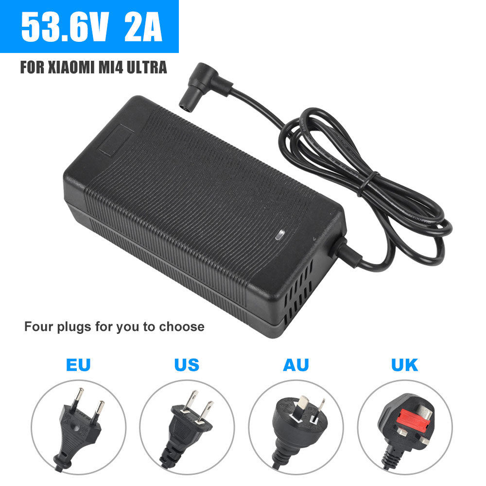 滑板车通用配件53.6V-2A欧规通用航空头充电器适用mi4 ultra