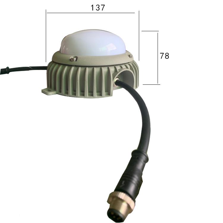 LEDd点光源le彩变色外墙亮化灯夜景5W10W户外圆形跑QLPO140马七灯