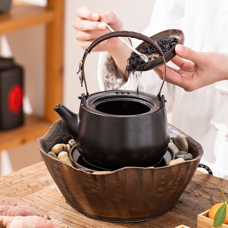 围炉煮茶器静音电陶炉家用玻璃茶具泡茶专用小型智能煮茶炉烧水壶