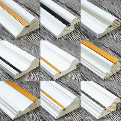 金属条电视背景墙边框实木烤漆线条欧式吊顶装饰条木非石膏线轻奢