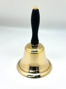 铜铃铛摇铃老人铃圣诞铃铛厂家课铃铜柄手摇铃黄铜