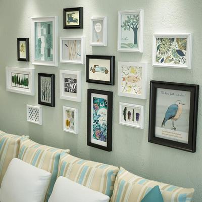 包邮【金零点9064】弗朗索瓦现代时尚简约实木相框墙创意照片墙