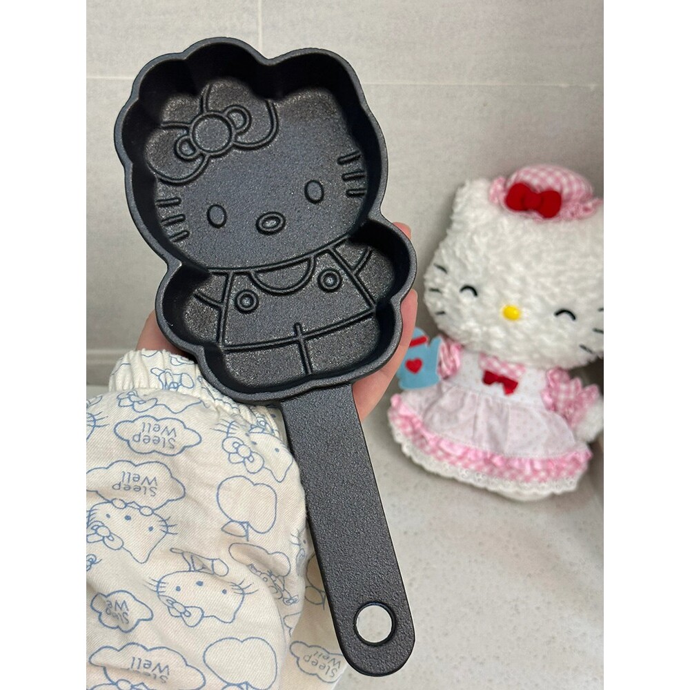 煎蛋锅hellokitty早餐不粘锅迷你小煎锅松饼模具卡通可爱铸铁煎盘