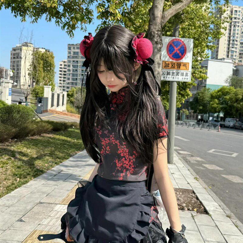 速发中华小厨娘软妹Lita仆围裙服新中式旗袍连衣裙套装
