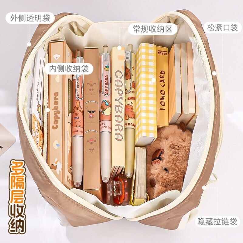 速发笔袋大容量多层初中生分层流行收纳袋is风高颜值文具袋韩系铅