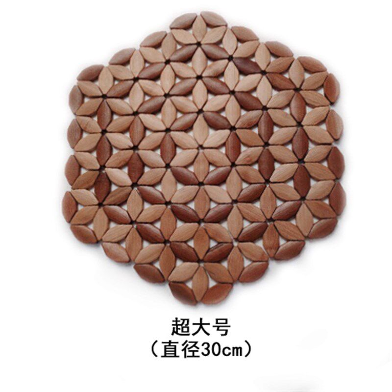速发办公室菜竹席锅防子拉手垫烫子热竹夏天碗椅隔圆形坐垫耐热透