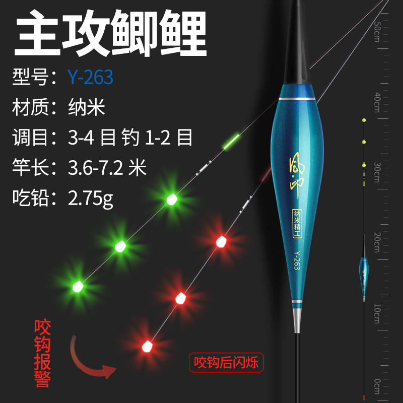 速发夜光漂咬钩变色电子漂微重力智能感应咬钩报警轻口漂渔具