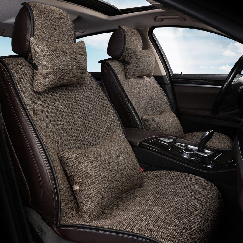 速发亚麻汽车坐垫四季通用22年C级X5伊兰特雷凌星越L星瑞缤智