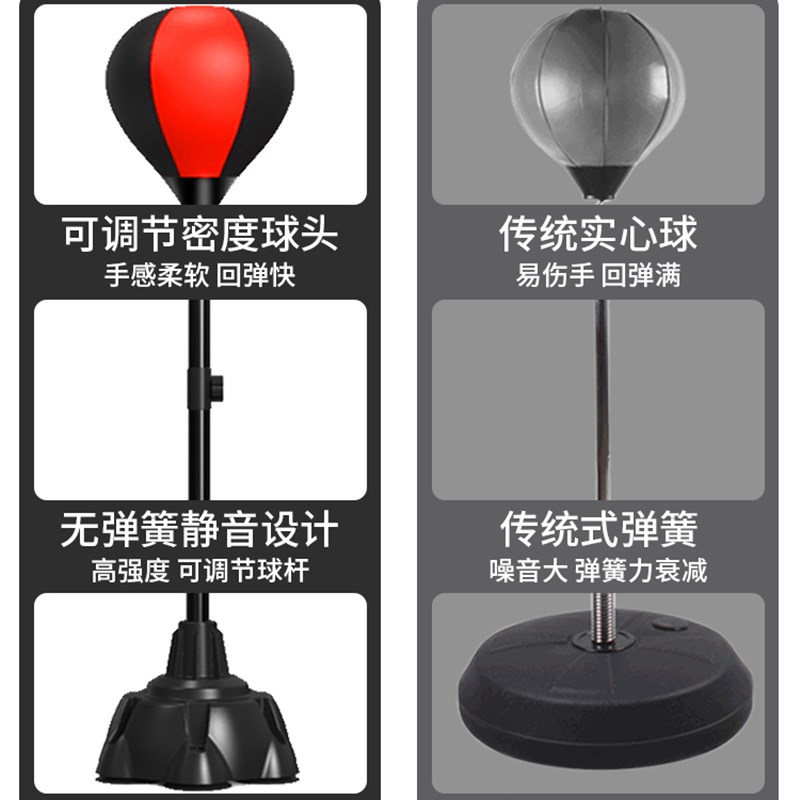 速发拳击速度球反应靶减压训练器材立式沙袋解压球家用沙包儿童不