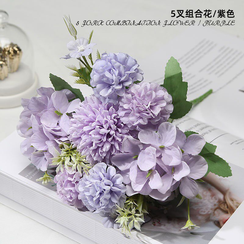 速发小清新花小花束桌面摆件约简假厅书房办公室客花装饰干花
