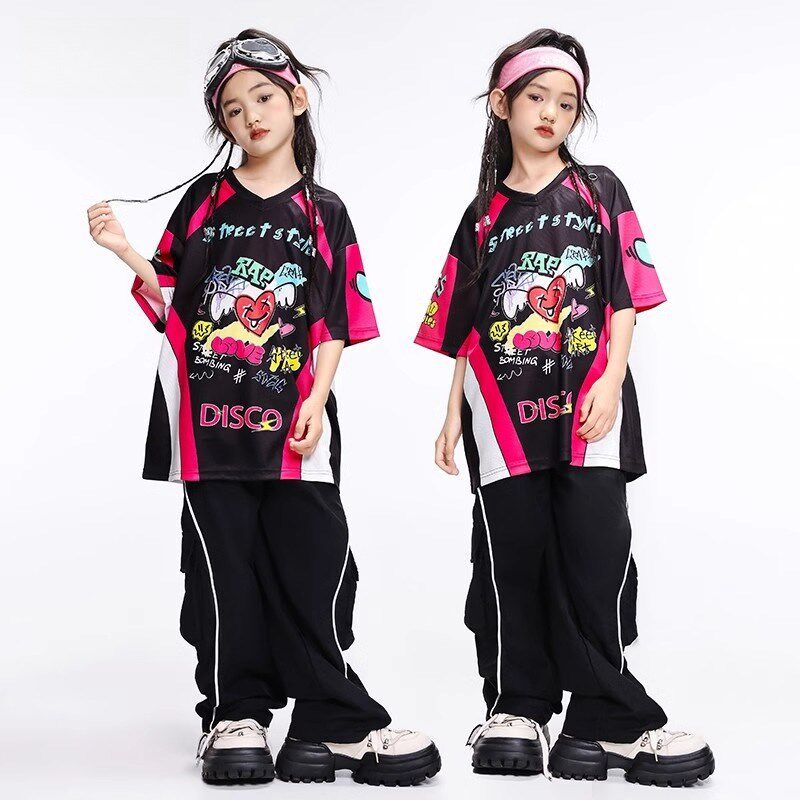 速发街舞少儿潮服男孩嘻哈炸街帅气儿松hiphop演装少宽架子鼓服出