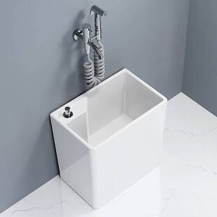 r^阳台洗拖把池槽陶瓷拖布池家用卫生间拖把盆40乘26cm迷你小