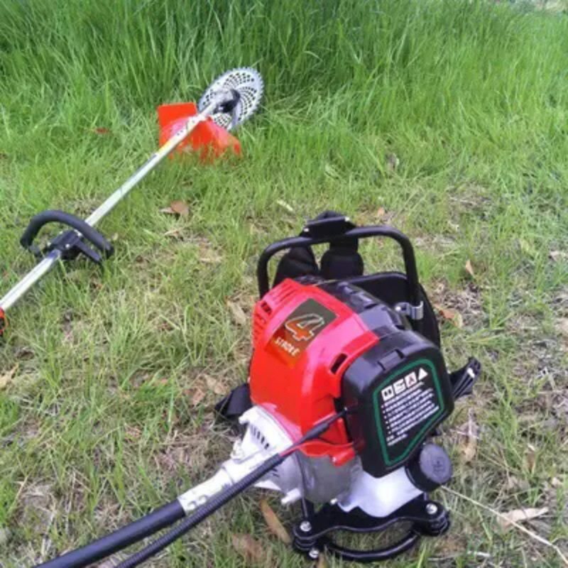 四冲程大马力开荒用打草机 侧挂式割草机 开沟松土打草汽油割灌机