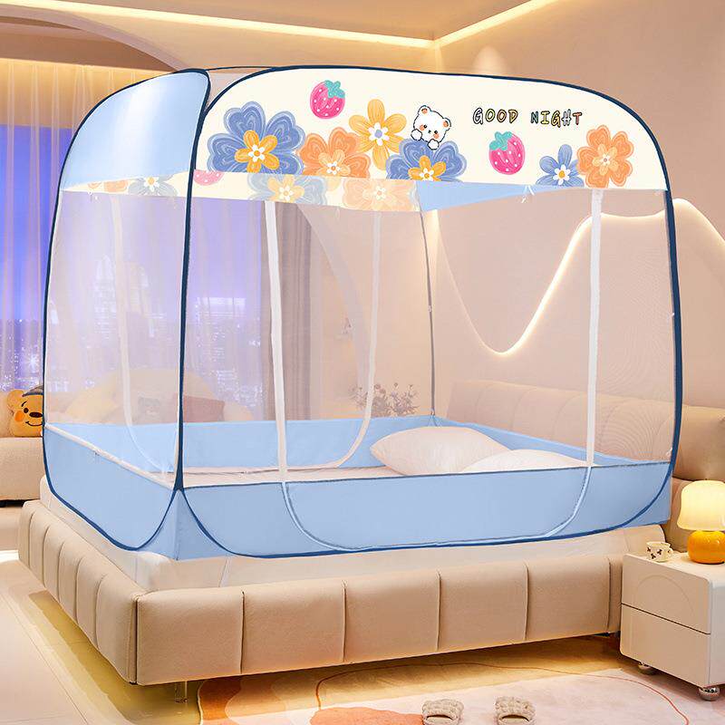 古1包安装蚊帐全底10蒙米单双人1.8m免1.5床2米2..2家用上下铺宿