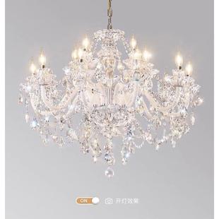 輕奢水吊燈復(fù)古672宮廷風(fēng)客廳主燈性餐法晶廳燈高擋大個(gè)氣別 gk2式