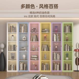 铁艺制防示尘书柜家用层多落见详情地书架儿童收纳柜钢客厅简易储
