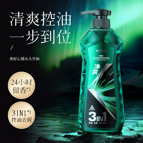 男士清洁去屑控油蓬松净爽洗发水