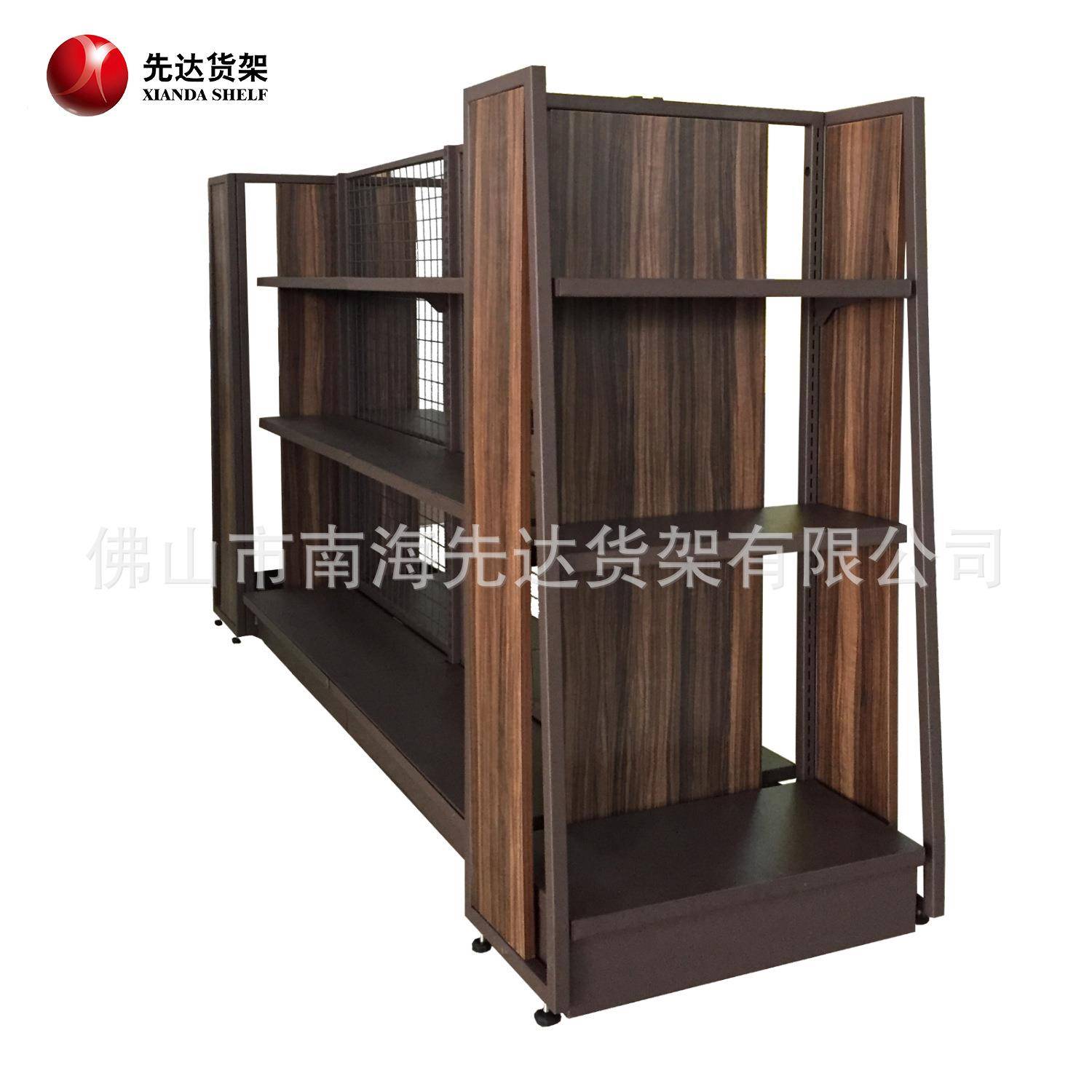 全家便利店便利店高档钢木超市货架