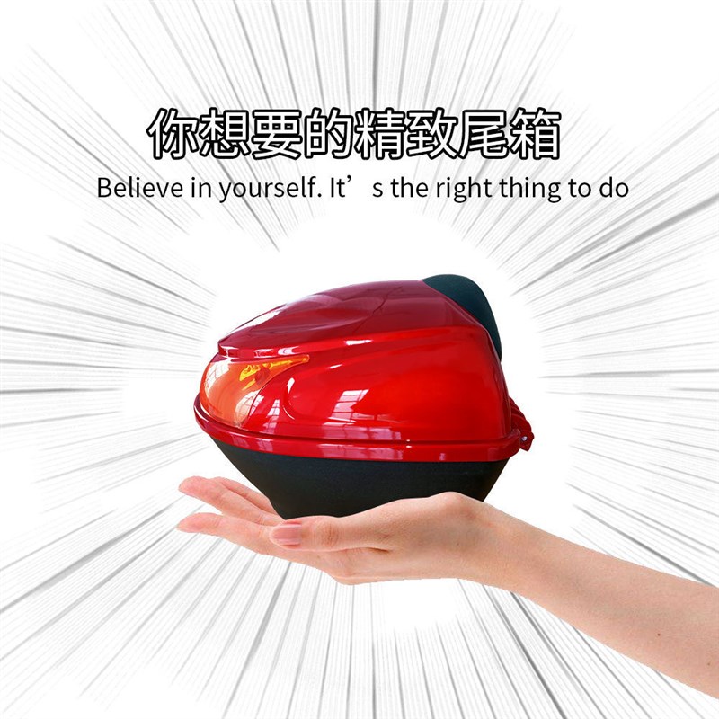 电动车PP小号后j备箱精致摩托车尾箱通用耐用13L尾箱工具箱储物箱