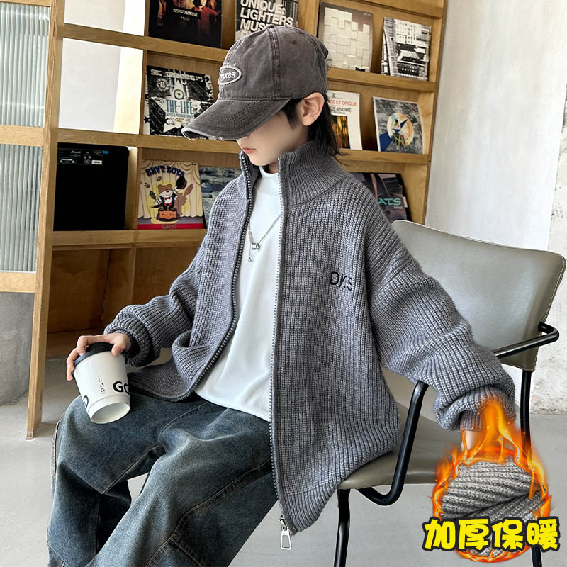 儿童装男秋开衫毛衣春冬款